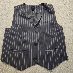 GAP Women's Grey Pinstripe Vest